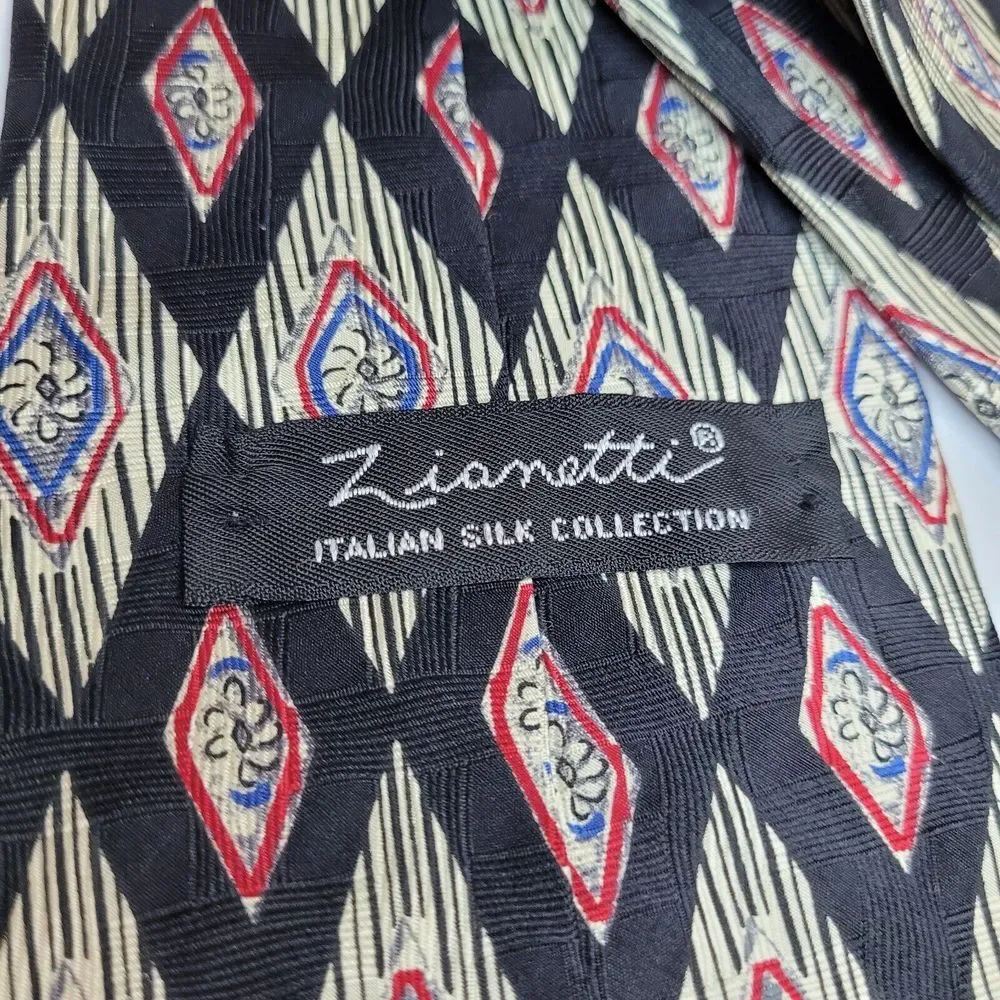 ZIONETTI Italian Silk Collection, 100% silk, Fabric Imported From Italy Mens Tie